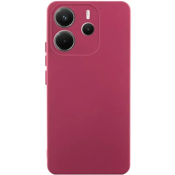 Чохол TPU GETMAN Liquid Silk Full Camera для Xiaomi Redmi Note 14 4G (Int. version) — Бордовий Чохол TPU GETMAN Liquid Silk Full Camera для Xiaomi Redmi Note 14 4G (Int. version) — Бордовий