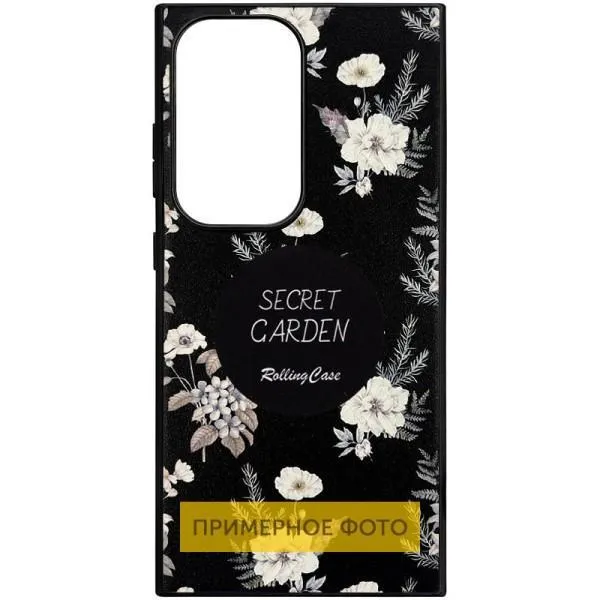 TPU+PC чехол Soft Secret Garden для Xiaomi Redmi Note 14 4G (Int. version) — Черный