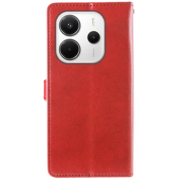 Кожаный чехол-книжка GETMAN Gallant (PU) для Xiaomi Redmi Note 14 4G (Int. version) — Красный — фото 2