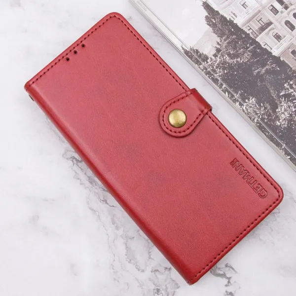 Кожаный чехол-книжка GETMAN Gallant (PU) для Xiaomi Redmi Note 14 4G (Int. version) — Красный — фото 5