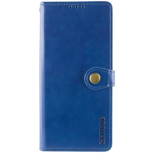 Кожаный чехол-книжка GETMAN Gallant (PU) для Xiaomi Redmi Note 14 4G (Int. version) — Синий — фото 1