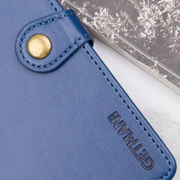 Кожаный чехол-книжка GETMAN Gallant (PU) для Xiaomi Redmi Note 14 4G (Int. version) — Синий — фото 4