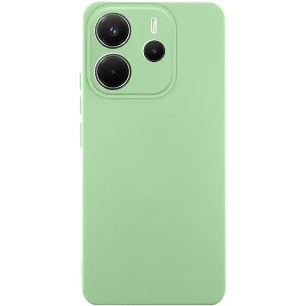 Чехол TPU GETMAN Liquid Silk Full Camera для Xiaomi Redmi Note 14 4G (Int. version) — Зеленый — фото 1