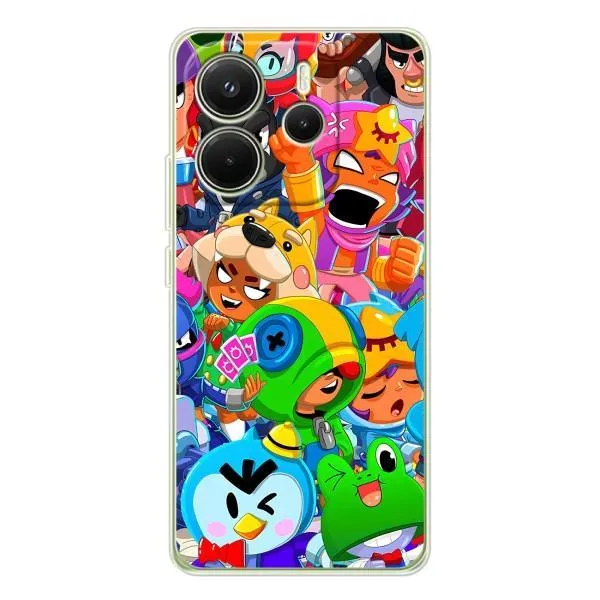Чехол с принтом «Герои Бравл Старс» для Xiaomi Redmi Note 14 4G (EU)