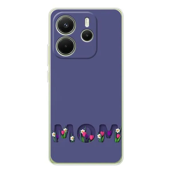 Чехол с принтом «Мама в цветах» для Xiaomi Redmi Note 14 4G (EU)