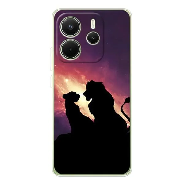 Чехол с принтом «Силуэт Симба и Налу» для Xiaomi Redmi Note 14 4G (EU) Чехол с принтом «Силуэт Симба и Налу» для Xiaomi Redmi Note 14 4G (EU)