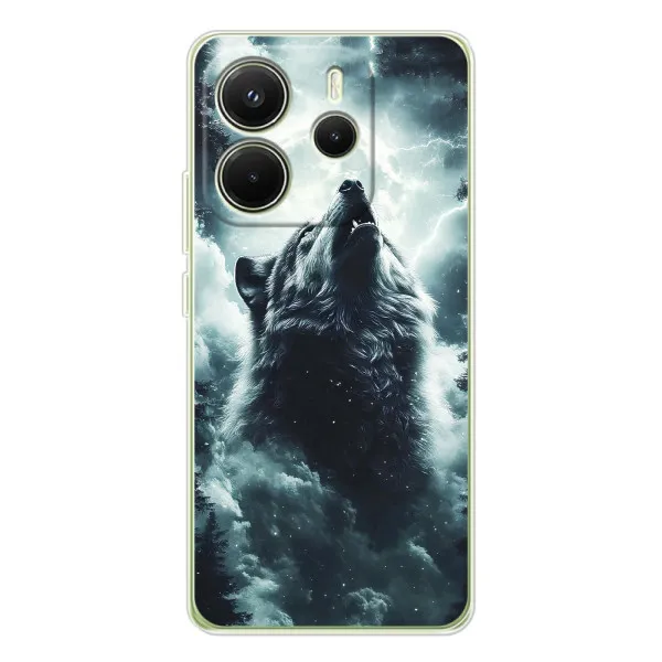Чехол с принтом «Волк в облаках» для Xiaomi Redmi Note 14 4G (EU) Чехол с принтом «Волк в облаках» для Xiaomi Redmi Note 14 4G (EU)