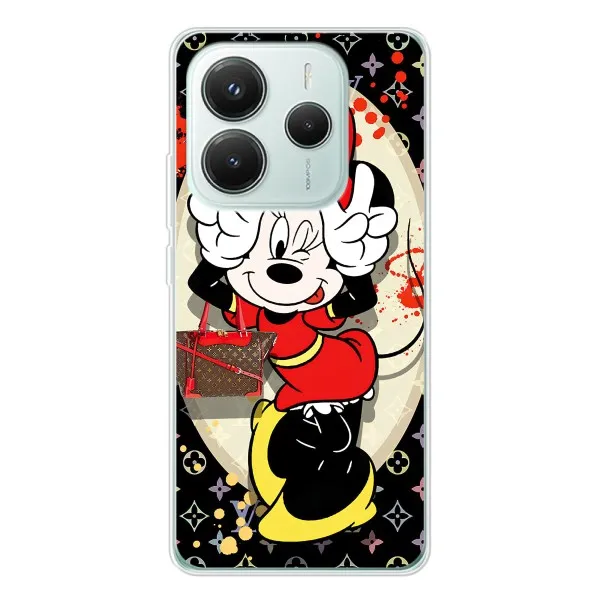 Чехол с принтом «Минни peace» для Xiaomi Redmi Note 14 5G