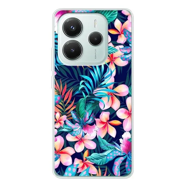 Чехол с принтом «Красочные цветы» для Xiaomi Redmi Note 14 5G