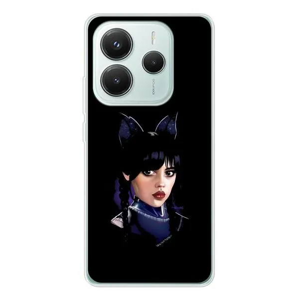 Чехол с принтом «серьезная Уэнздей» для Xiaomi Redmi Note 14 5G Чехол с принтом «серьезная Уэнздей» для Xiaomi Redmi Note 14 5G