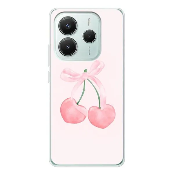 Чехол с принтом «Розовые вишни» для Xiaomi Redmi Note 14 5G