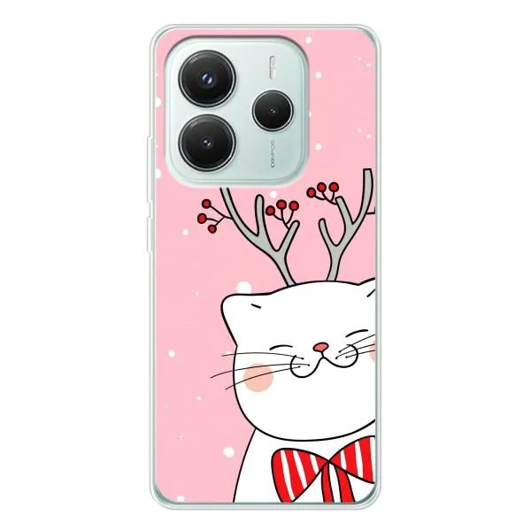Чехол с принтом «Зимний кот» для Xiaomi Redmi Note 14 5G