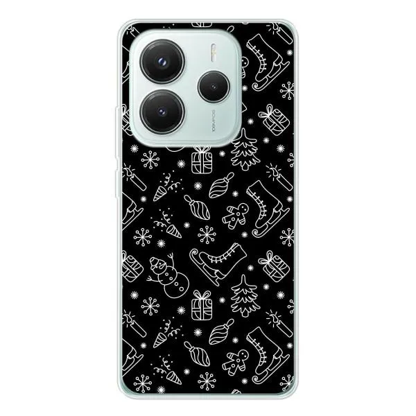 Чехол с принтом «Новогодний фон» для Xiaomi Redmi Note 14 5G