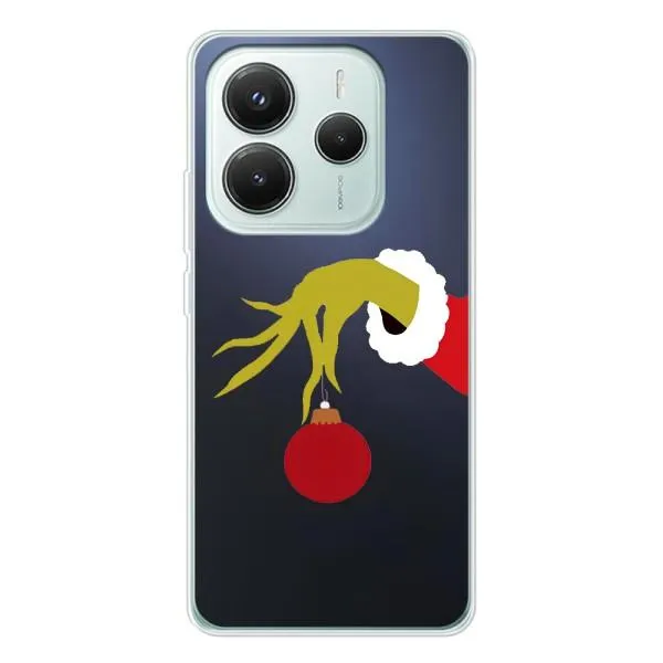 Чехол с принтом «Гринч с игрушкой» для Xiaomi Redmi Note 14 5G Чехол с принтом «Гринч с игрушкой» для Xiaomi Redmi Note 14 5G