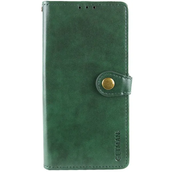Шкіряний чохол-книжка GETMAN Gallant (PU) для Xiaomi Redmi Note 14 Pro 5G / 14 Pro+ — Зелений — фото 1