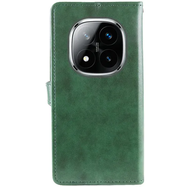 Шкіряний чохол-книжка GETMAN Gallant (PU) для Xiaomi Redmi Note 14 Pro 5G / 14 Pro+ — Зелений — фото 3