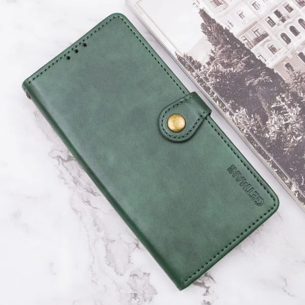 Шкіряний чохол-книжка GETMAN Gallant (PU) для Xiaomi Redmi Note 14 Pro 5G / 14 Pro+ — Зелений — фото 5