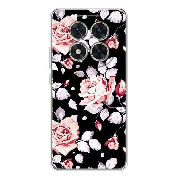 Чохол з принтом «Квіти на чорному» для Xiaomi Redmi Note 14 Pro 5G Чохол з принтом «Квіти на чорному» для Xiaomi Redmi Note 14 Pro 5G