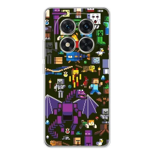 Чехол с принтом «Коллаж Майнкрафт» для Xiaomi Redmi Note 14 Pro 5G Чехол с принтом «Коллаж Майнкрафт» для Xiaomi Redmi Note 14 Pro 5G