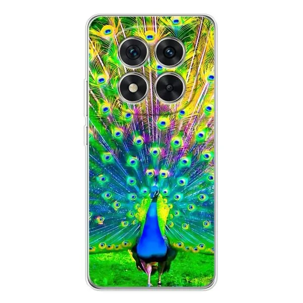 Чохол з принтом «Яскравий Павлин» для Xiaomi Redmi Note 14 Pro 5G