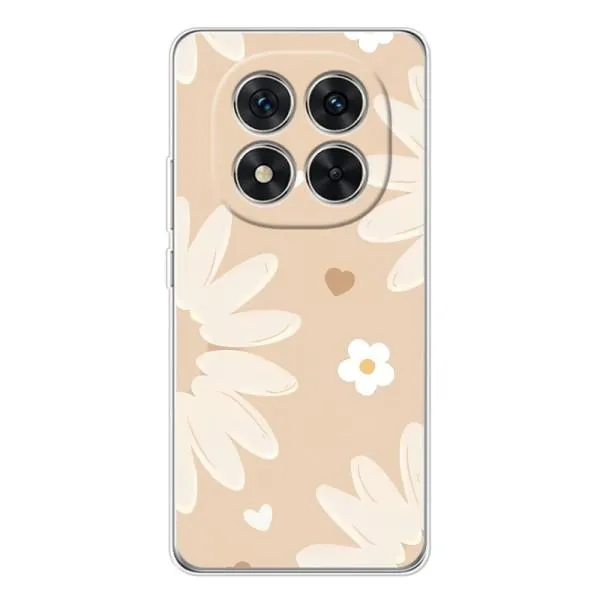Чохол з принтом «Бежеві квіти» для Xiaomi Redmi Note 14 Pro 5G