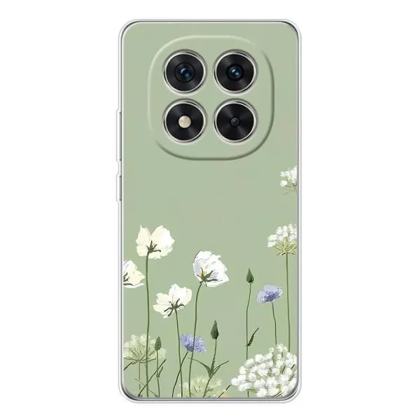 Чохол з принтом «Квіти на зеленому» для Xiaomi Redmi Note 14 Pro 5G
