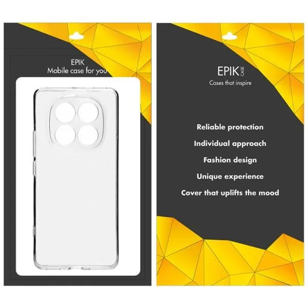 TPU чехол Epic Transparent 1,5mm для Xiaomi Redmi Note 14 Pro+ 5G — Прозрачный — фото 3
