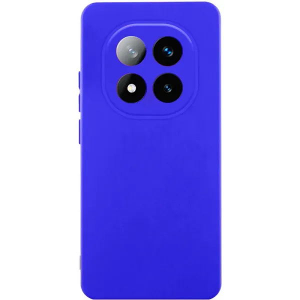 Чехол TPU GETMAN Liquid Silk Full Camera для Xiaomi Redmi Note 14 Pro+ 5G — Голубой