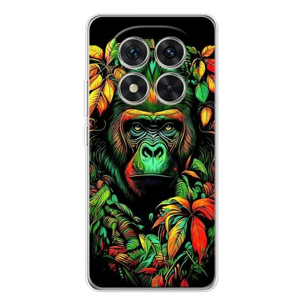 Чехол с принтом «Обезьяна в тропиках» для Xiaomi Redmi Note 14 Pro Plus