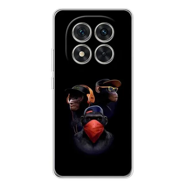 Чехол с принтом «Три обезьяны» для Xiaomi Redmi Note 14 Pro Plus