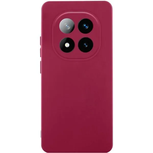Чохол TPU GETMAN Liquid Silk Full Camera для Xiaomi Redmi Note 14 Pro 4G — Бордовий