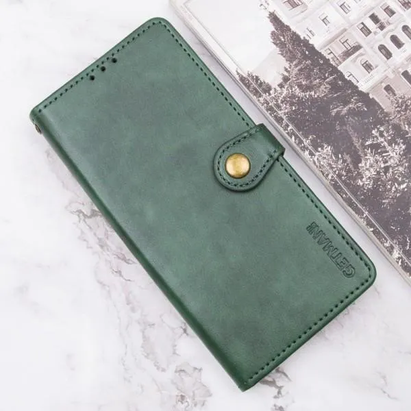 Шкіряний чохол-книжка GETMAN Gallant (PU) для Xiaomi Redmi Note 14 Pro 4G — Зелений — фото 5