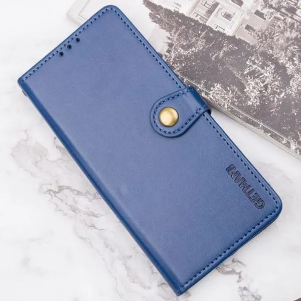Шкіряний чохол-книжка GETMAN Gallant (PU) для Xiaomi Redmi Note 14 Pro 4G — Синій — фото 5