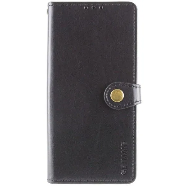 Шкіряний чохол-книжка GETMAN Gallant (PU) для Xiaomi Redmi Note 14 Pro 4G — Чорний — фото 1