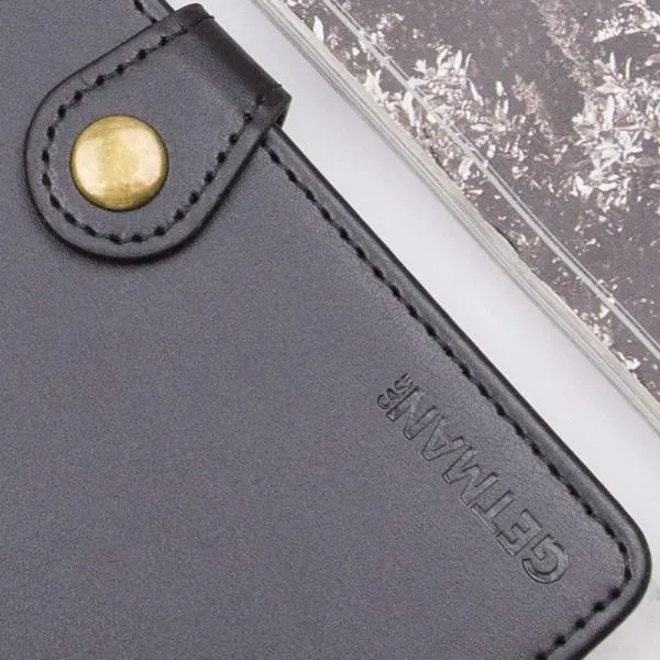 Шкіряний чохол-книжка GETMAN Gallant (PU) для Xiaomi Redmi Note 14 Pro 4G — Чорний — фото 4