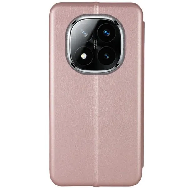 Шкіряний чохол-книжка Classy для Xiaomi Redmi Note 14 Pro 4G — Rose Gold — фото 2