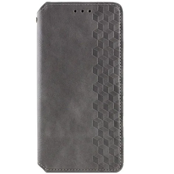 Шкіряний чохол-книжка GETMAN Cubic (PU) для Xiaomi Redmi Note 14 Pro 4G — Сірий — фото 1
