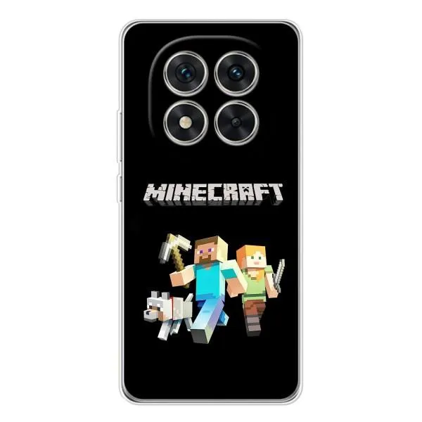 Чехол с принтом «герои Minecraft» для Xiaomi Redmi Note 14 Pro