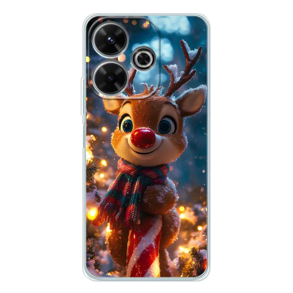 Чехол с принтом «Олень с шарфом» для Xiaomi Redmi Note 14 SE 5G