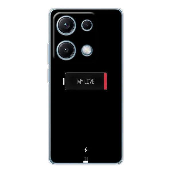 Чехол с принтом «Love battery» для Xiaomi Redmi Note 14S