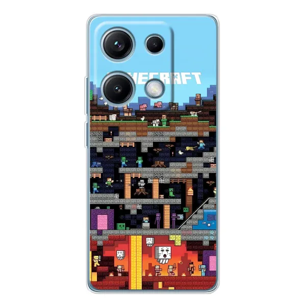Чехол с принтом «фон Minecraft» для Xiaomi Redmi Note 14S