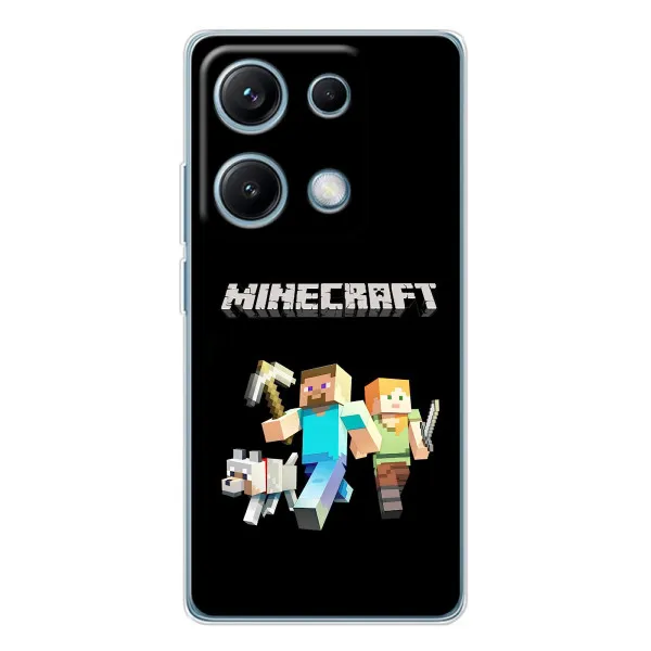 Чехол с принтом «герои Minecraft» для Xiaomi Redmi Note 14S