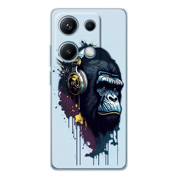 Чехол с принтом «Горилла в наушниках» для Xiaomi Redmi Note 14S