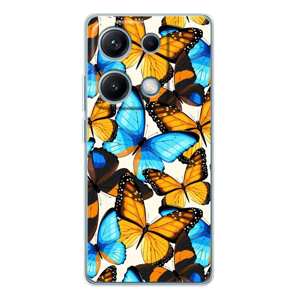 Чехол с принтом «Яркие бабочки» для Xiaomi Redmi Note 14S