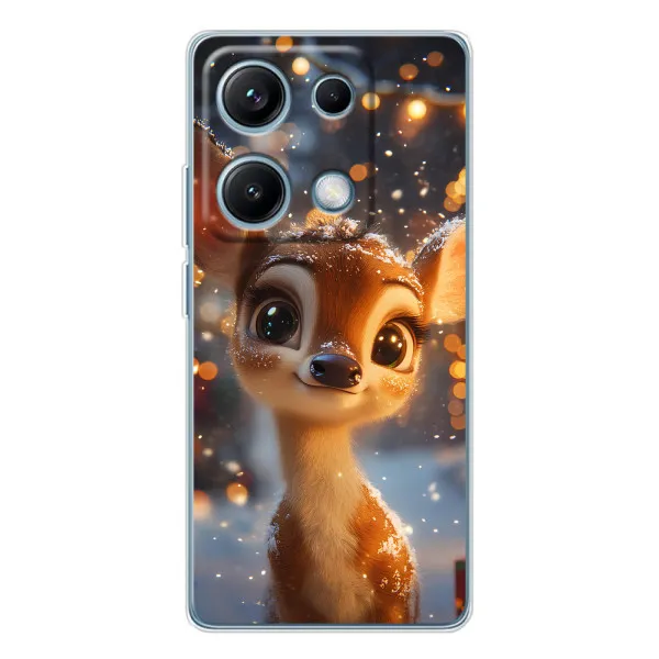 Чехол с принтом «Олененок среди гирлянд» для Xiaomi Redmi Note 14S Чехол с принтом «Олененок среди гирлянд» для Xiaomi Redmi Note 14S
