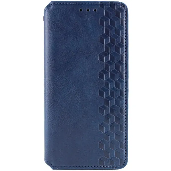Кожаный чехол-книжка GETMAN Cubic (PU) для Xiaomi Redmi Note 15 4G/5G (EU) — Синий — фото 1