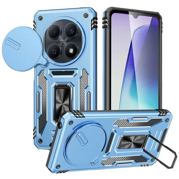 Ударопрочный чехол Camshield Army Ring для Xiaomi Redmi Note 15 (EU) / Poco M8 5G — Голубой