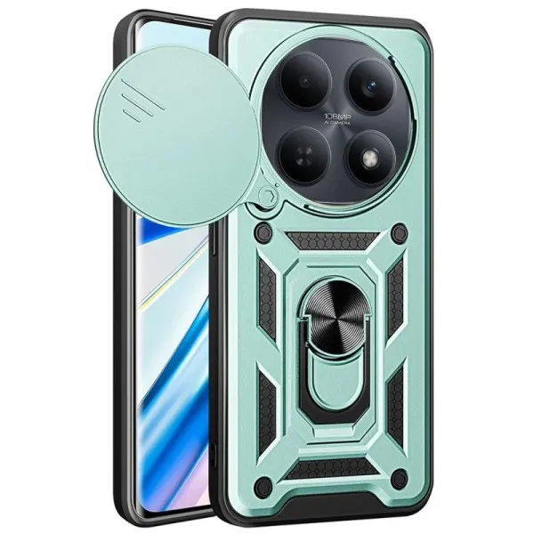 Чехол Ummi Camshield Serge Ring для Xiaomi Redmi Note 15 (EU) / Poco M8 5G — Зеленый — фото 1