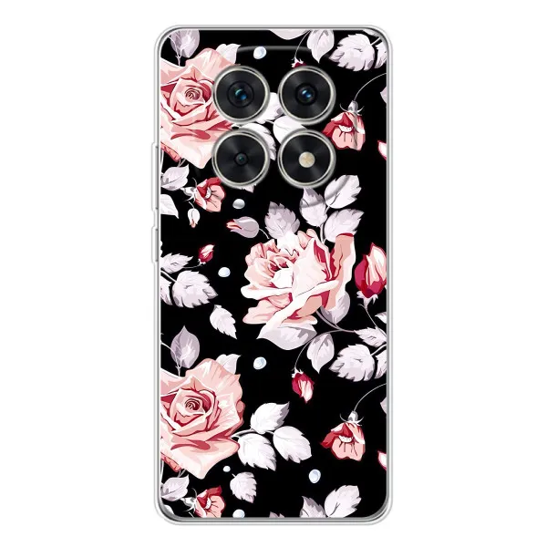 Чехол с принтом «Цветочки на черном» для Xiaomi Redmi Note 15 5G Чехол с принтом «Цветочки на черном» для Xiaomi Redmi Note 15 5G