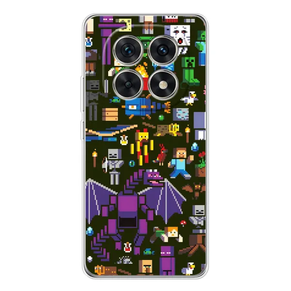 Чехол с принтом «Коллаж Майнкрафт» для Xiaomi Redmi Note 15 5G